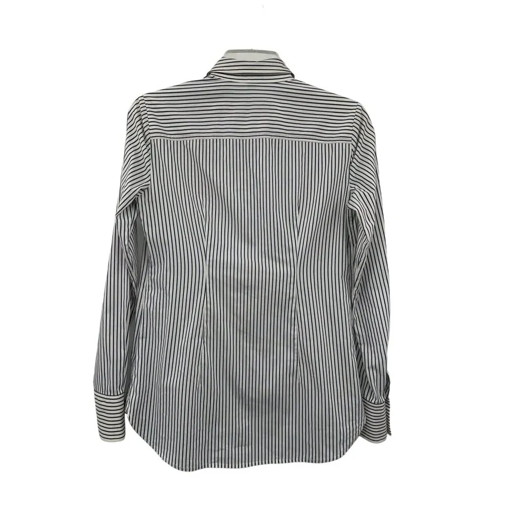 Ann Taylor Blouse Womens 0 Used Blue Striped - Image 2