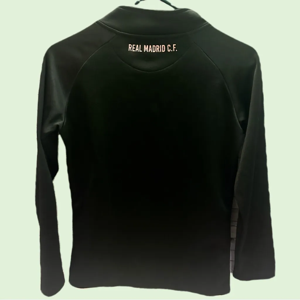 Real Madrid Elegant Black Jacket with Pink Trim size XS - Image 2