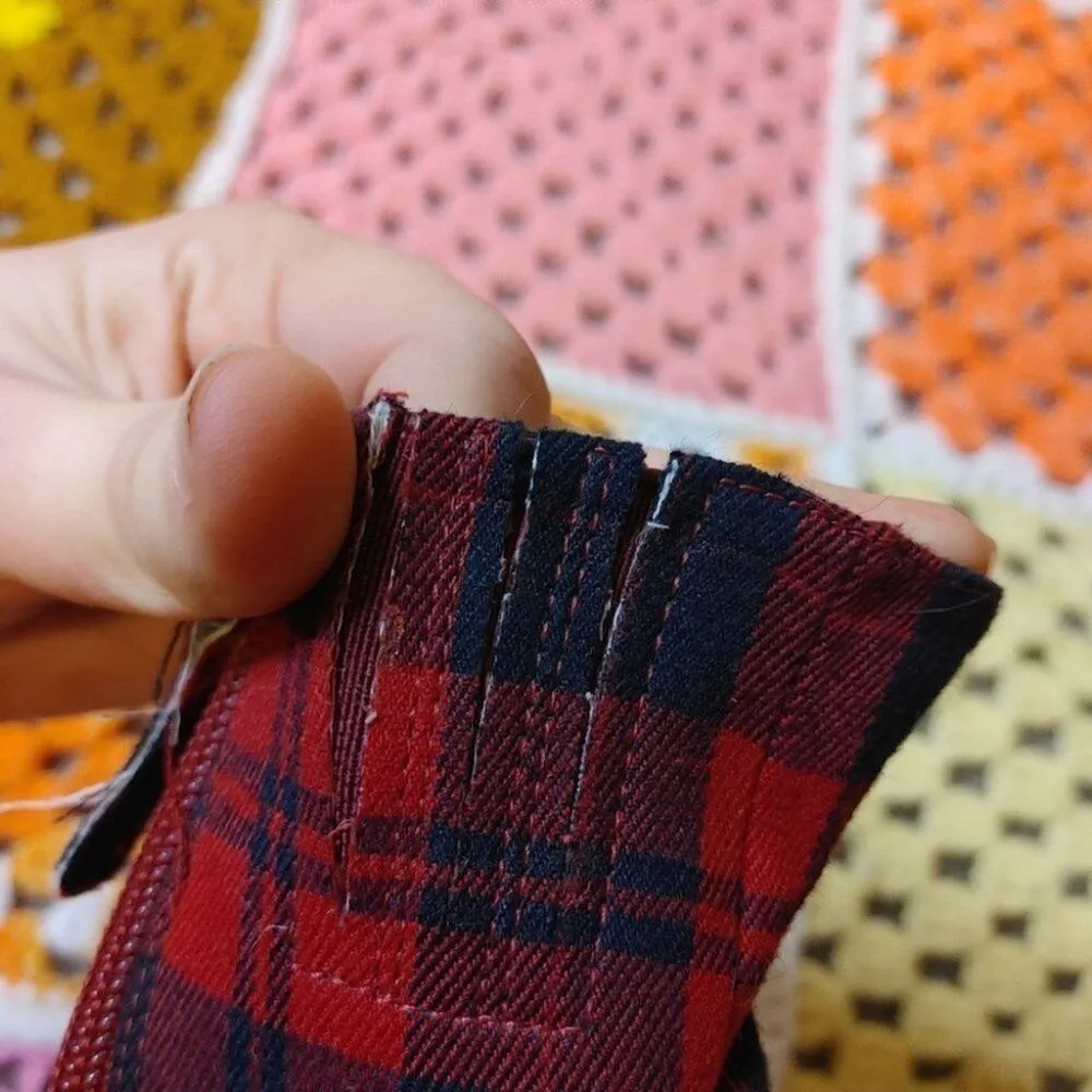 Alias Mae Ahara Bootie EU 36 Plaid Chunky Unique Statement Zipper Red Tartan Size 6 - Image 14