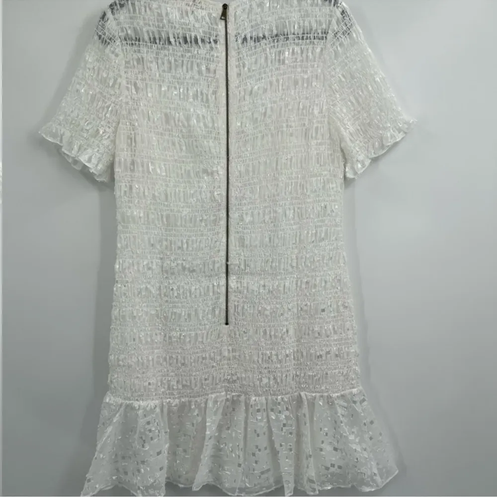 Ted baker London white tildra smoked fit and flare mini dress size large nwt - Image 6