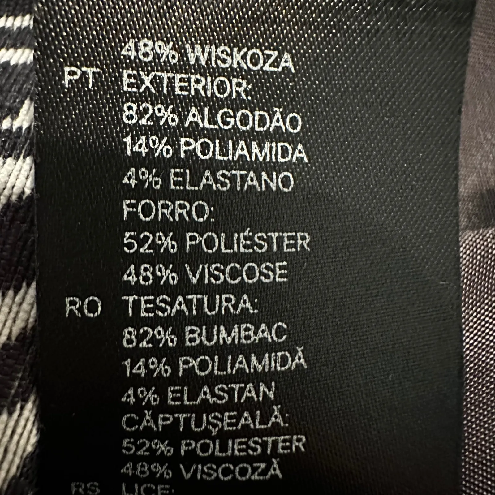 H&M‎ Animal Print Blazer Women's 12 Black White Career Y2K Classic Cropped NWT - Image 7