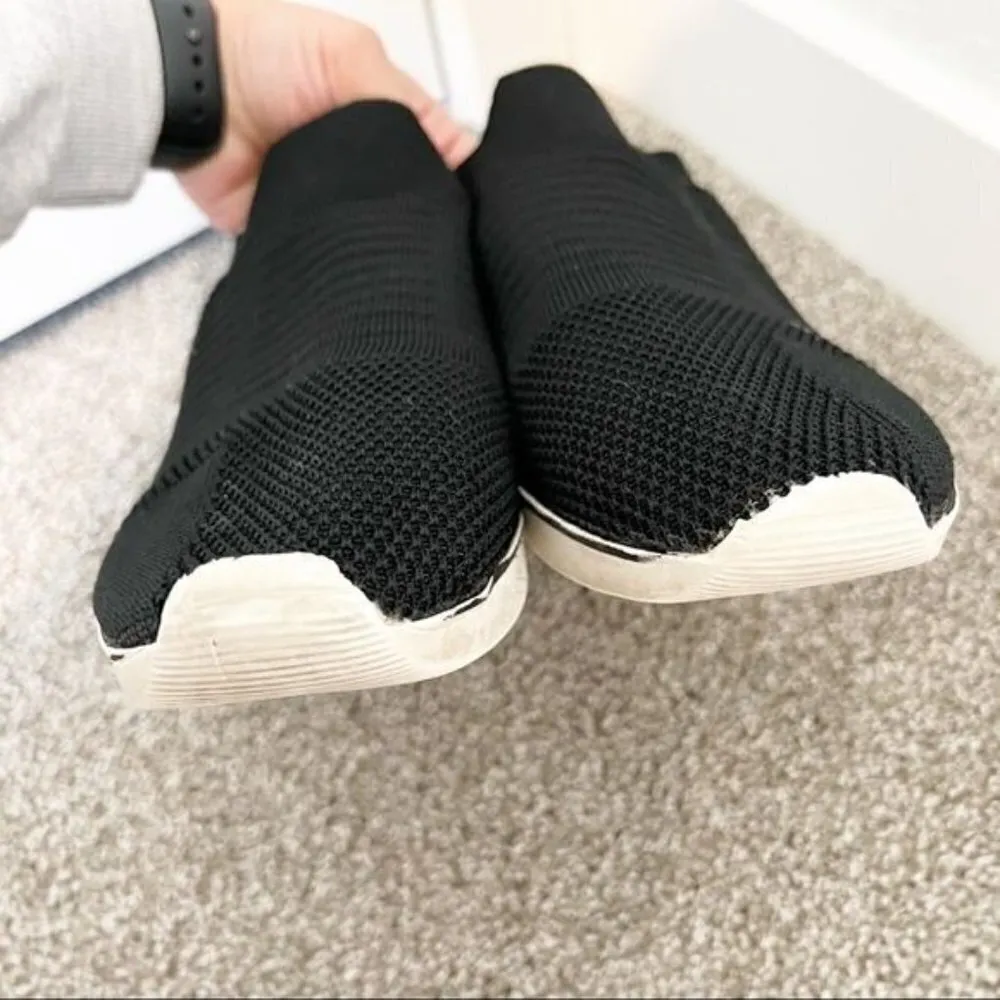 J/Slides Great Knit Lightweight Athletic Sneakers Casual Shoes in Black‎ White 9 Black - Image 4