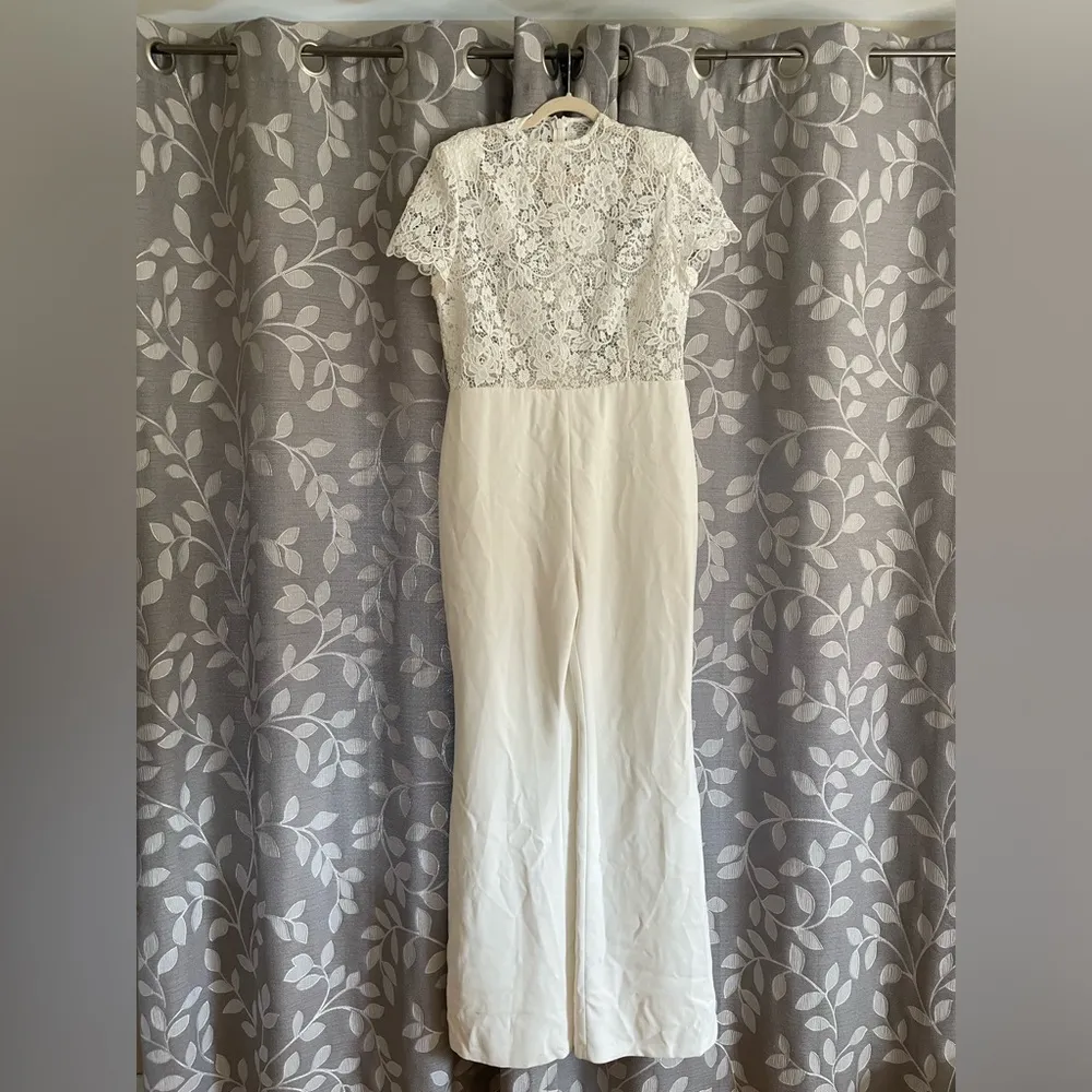 NADINE MERABI Hattie White Jumpsuit Size XXL - Image 6