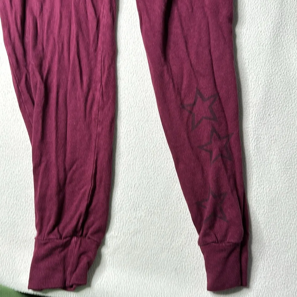 Sundry Maroon Star Lightweight Jogger Pants - Image 5
