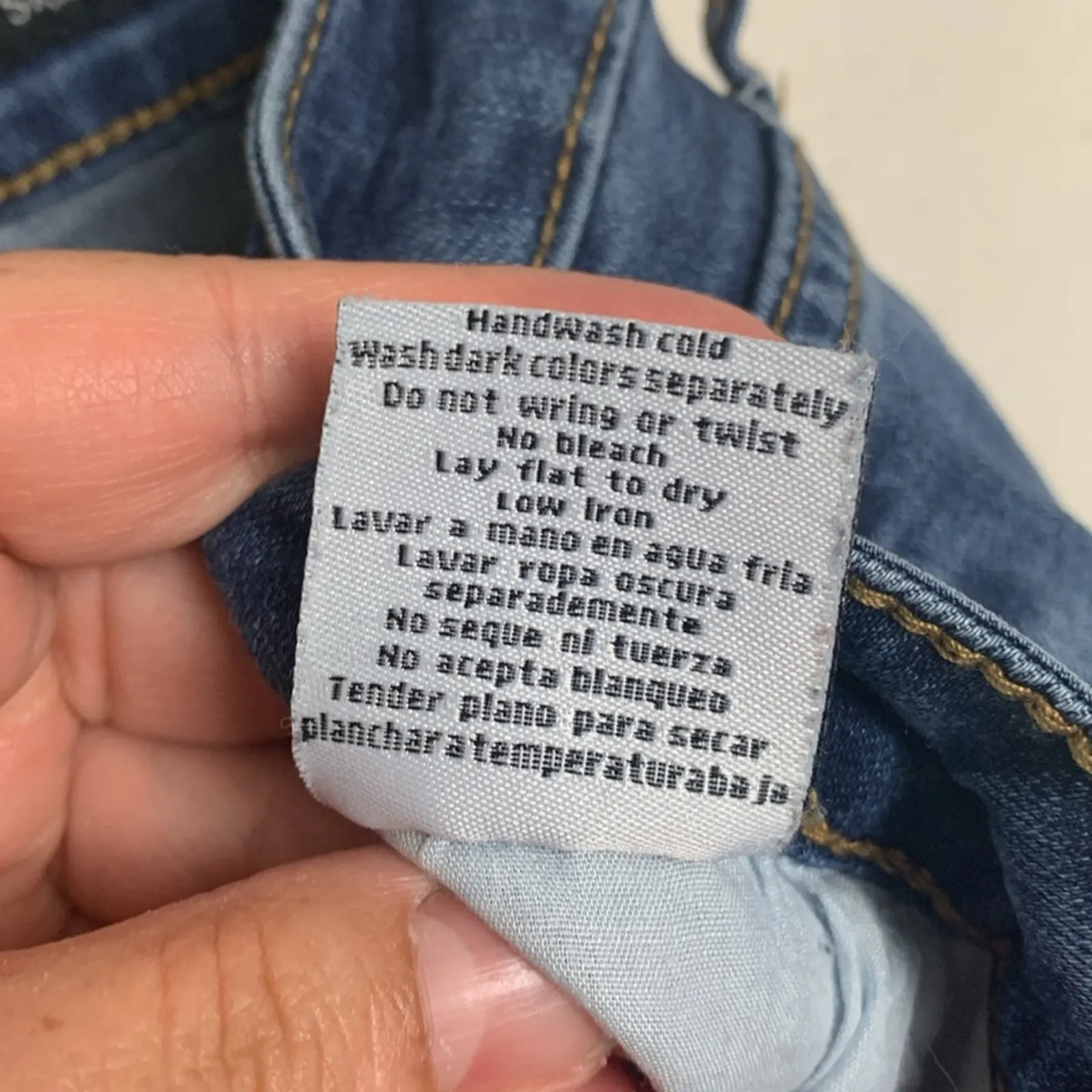 Judy Blue women's size 15 / 32 skinny fit jeans denim stripe casual stretch - Image 10