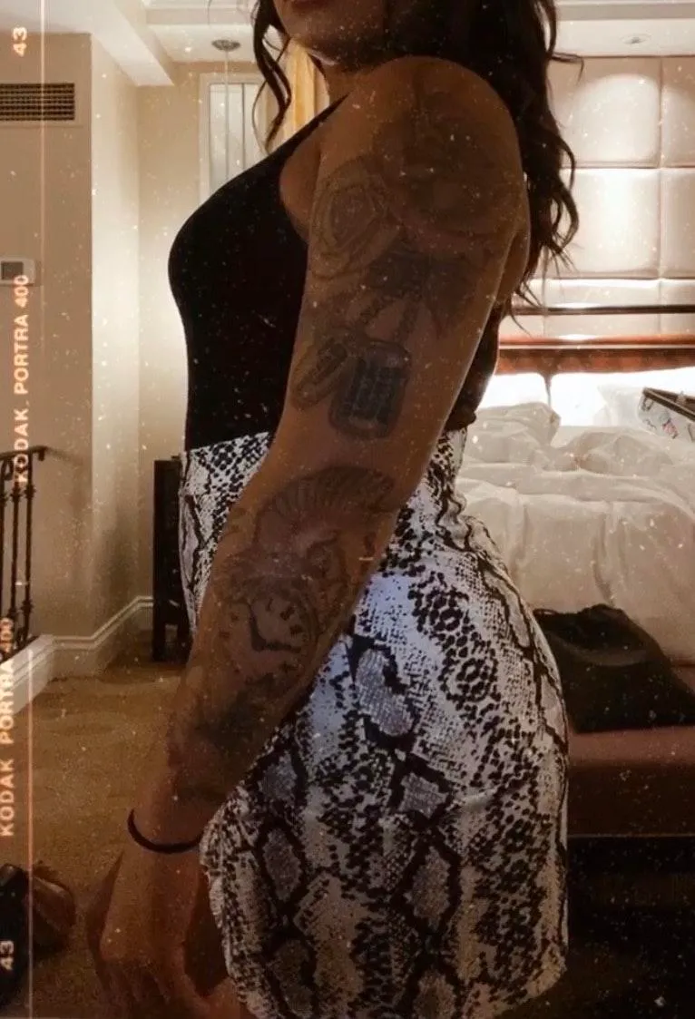 Snakeprint Skirt Black Size L - Image 4