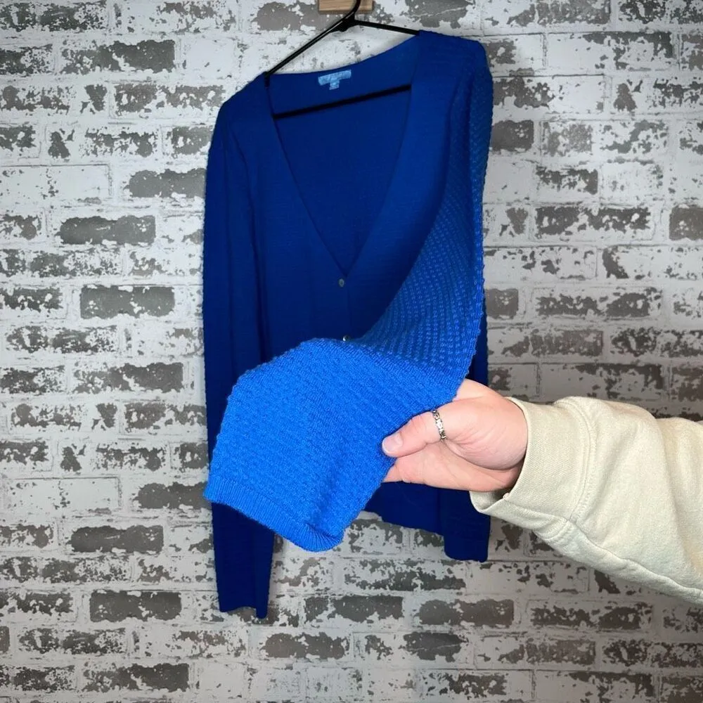 Draper James | women blue button down cardigan Swiss knot - Image 7