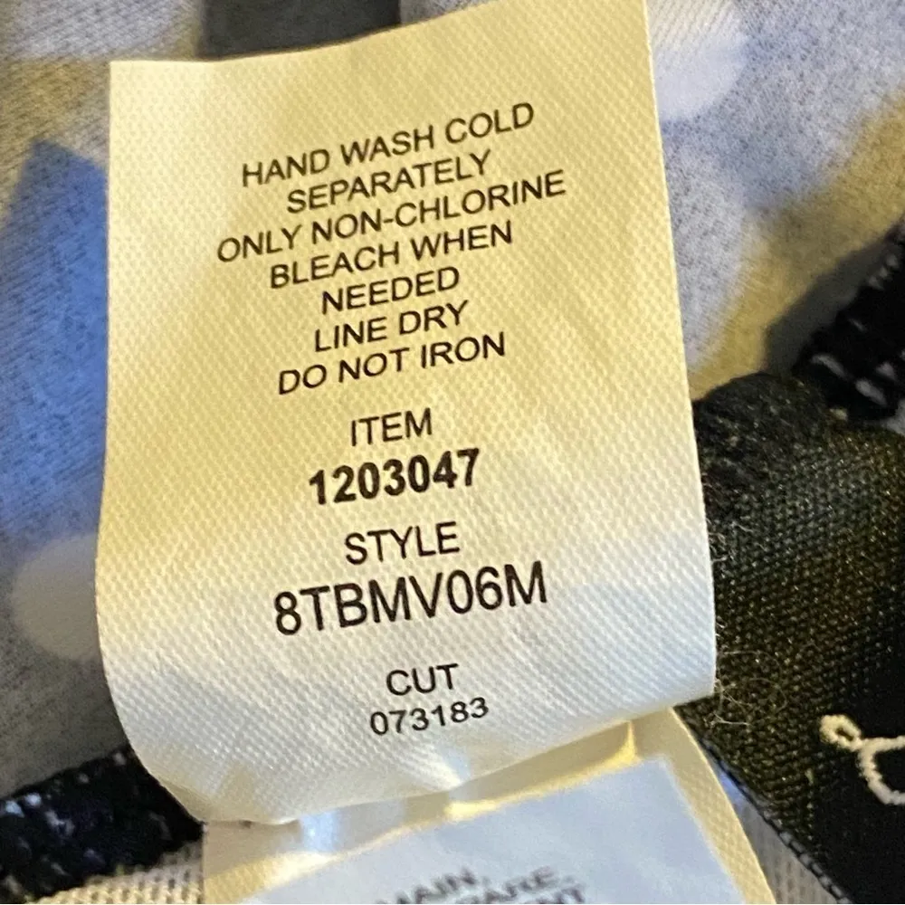 2Bamboo One Piece Halter Polka Dot Bathing Suit Swimwear Black White Size Large - Image 10