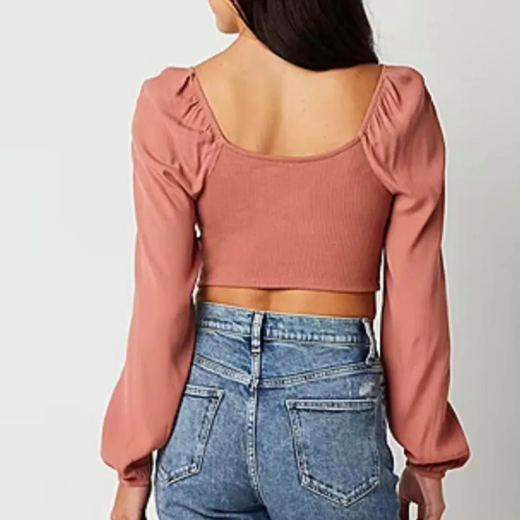 Arizona Jean Company Blush Pink Puff Sleeve Top - Image 2