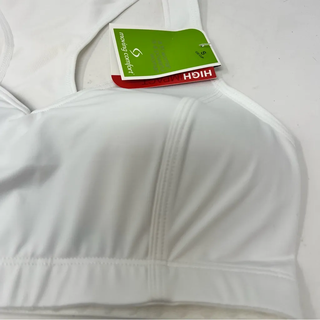 Moving Comfort Vixen High impact sports bra in white size S Small C/D cup NWT - Image 2