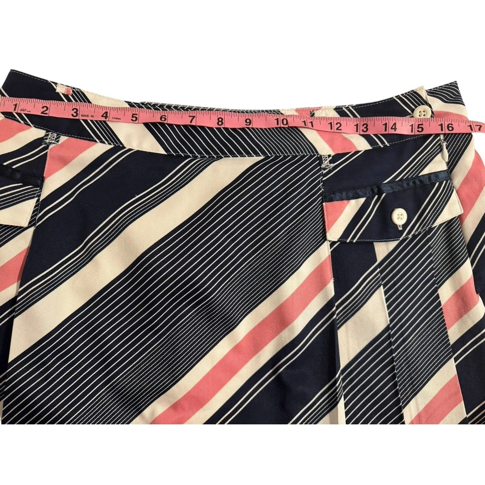 Greg Norman Active Golf Skort Womens Size 10 Striped Pockets - Image 6