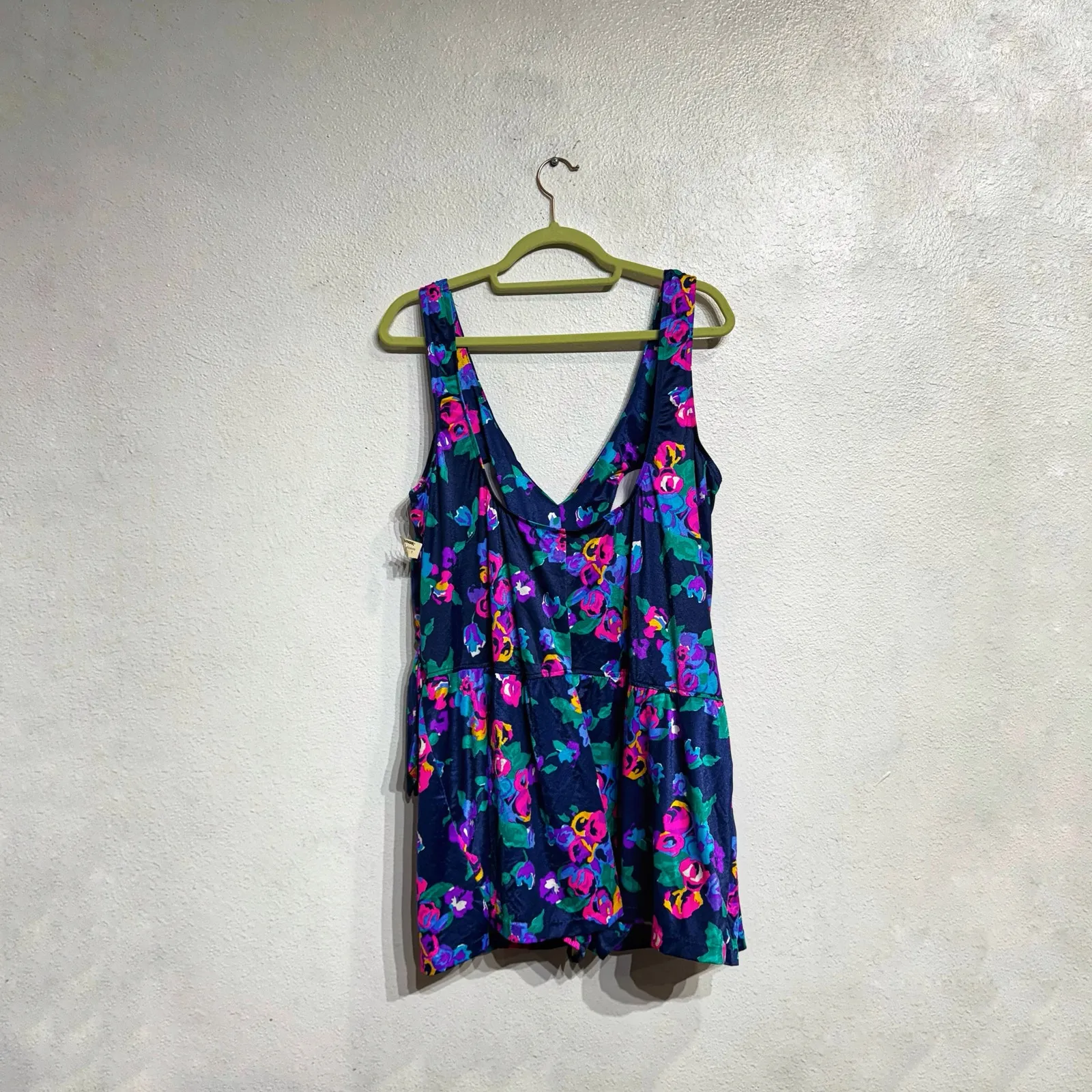 Maxine of Hollywood Navy Floral Vintage Swim Suit Sz 26W NWT - Image 8