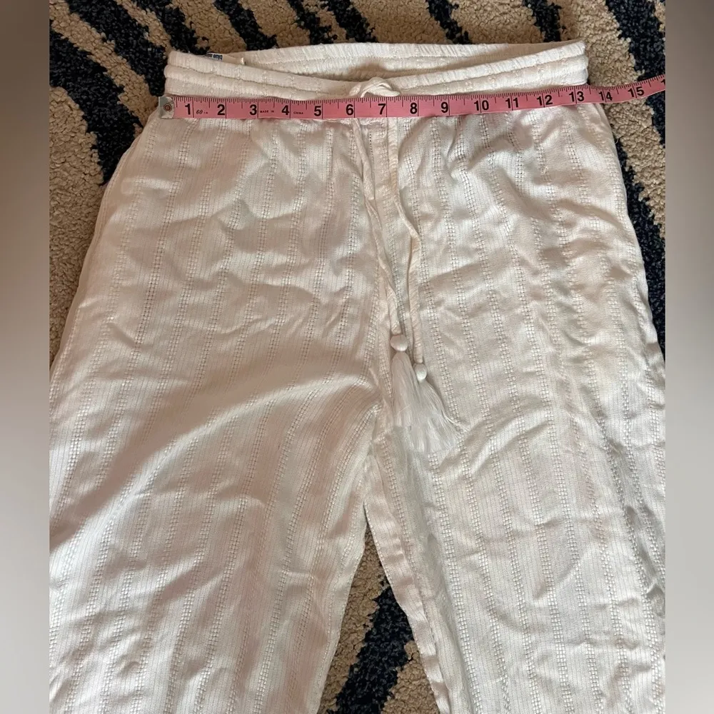 🆕Blue Island Chic White Wide-Leg Pants - Image 3