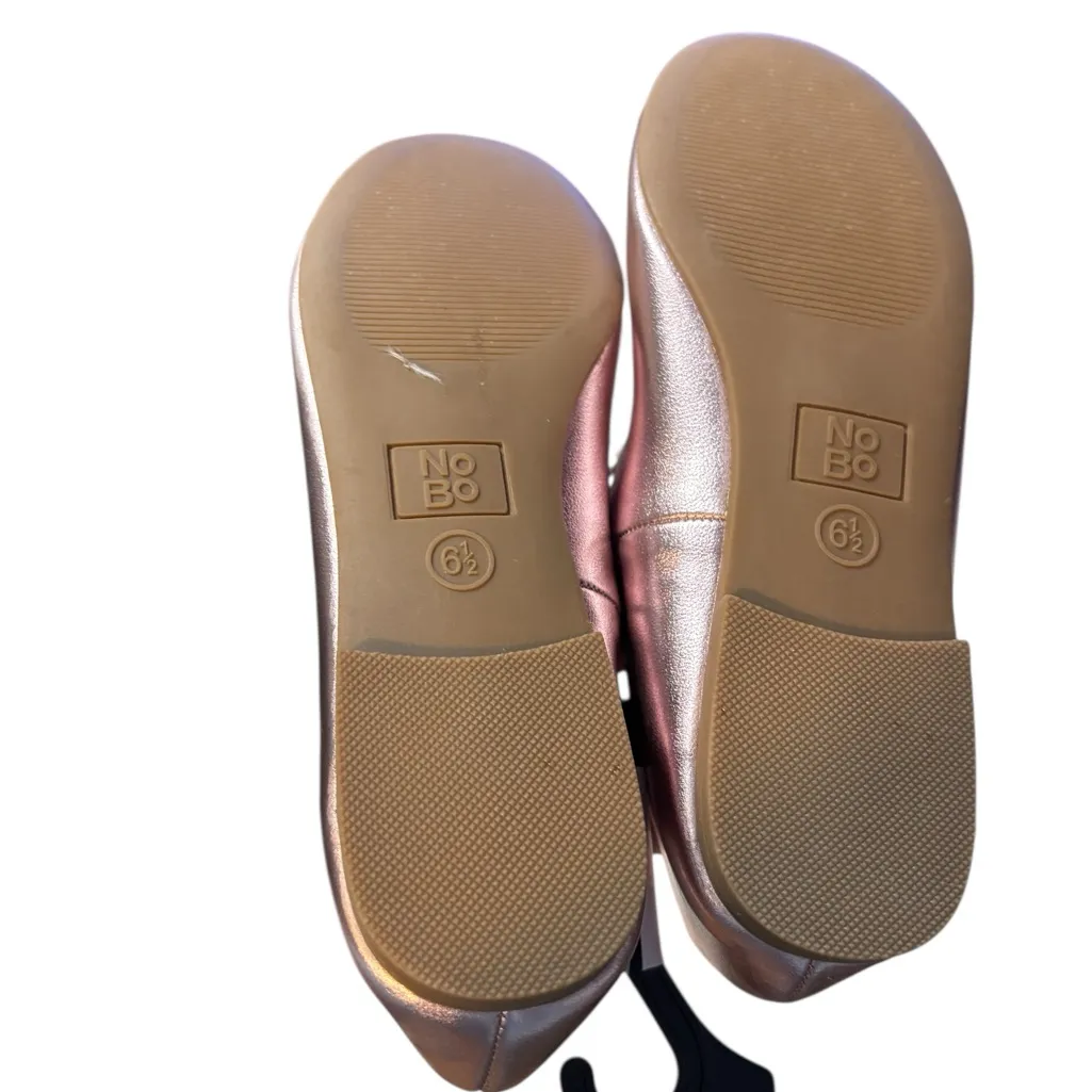 No Boundaries pink flats, women’s size 6.5, NWT, casual, metallic, shiny, dressy - Image 5