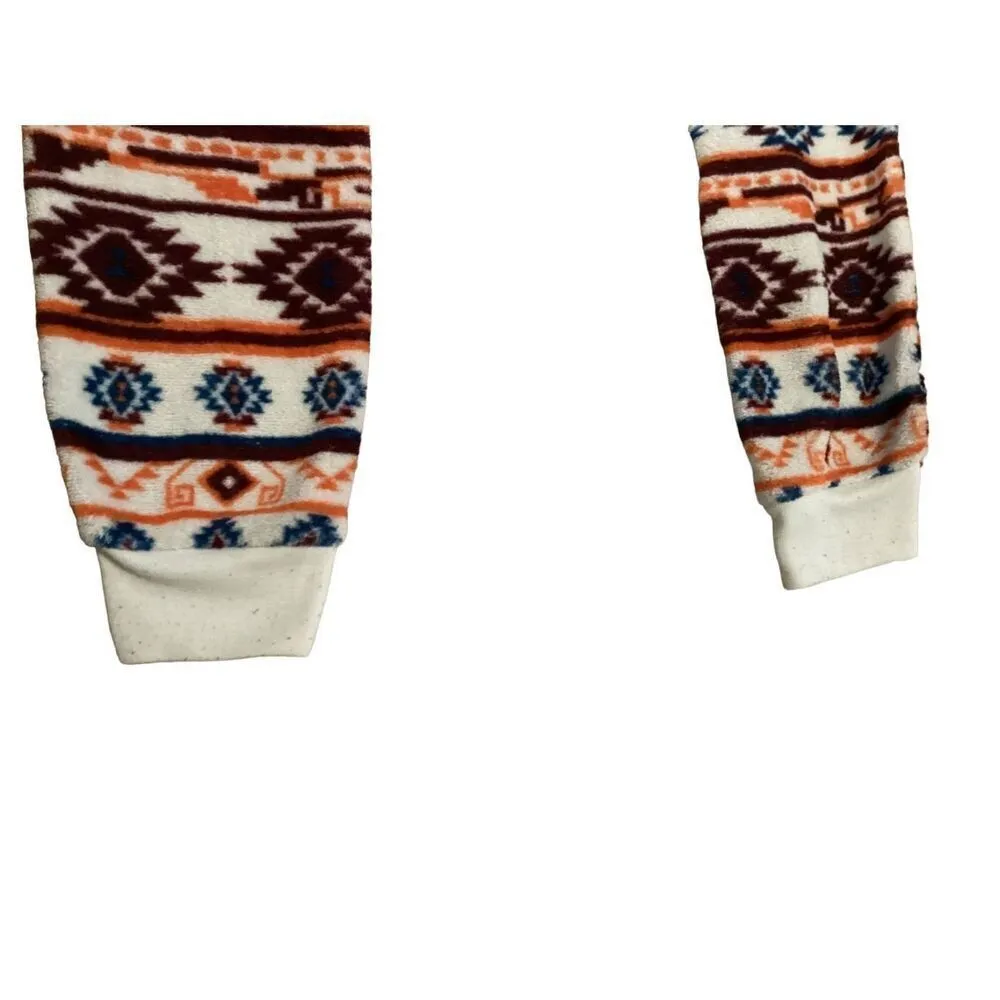 Derek Heart Aztec Style Fleece Joggers Argyle Hippie - Image 4