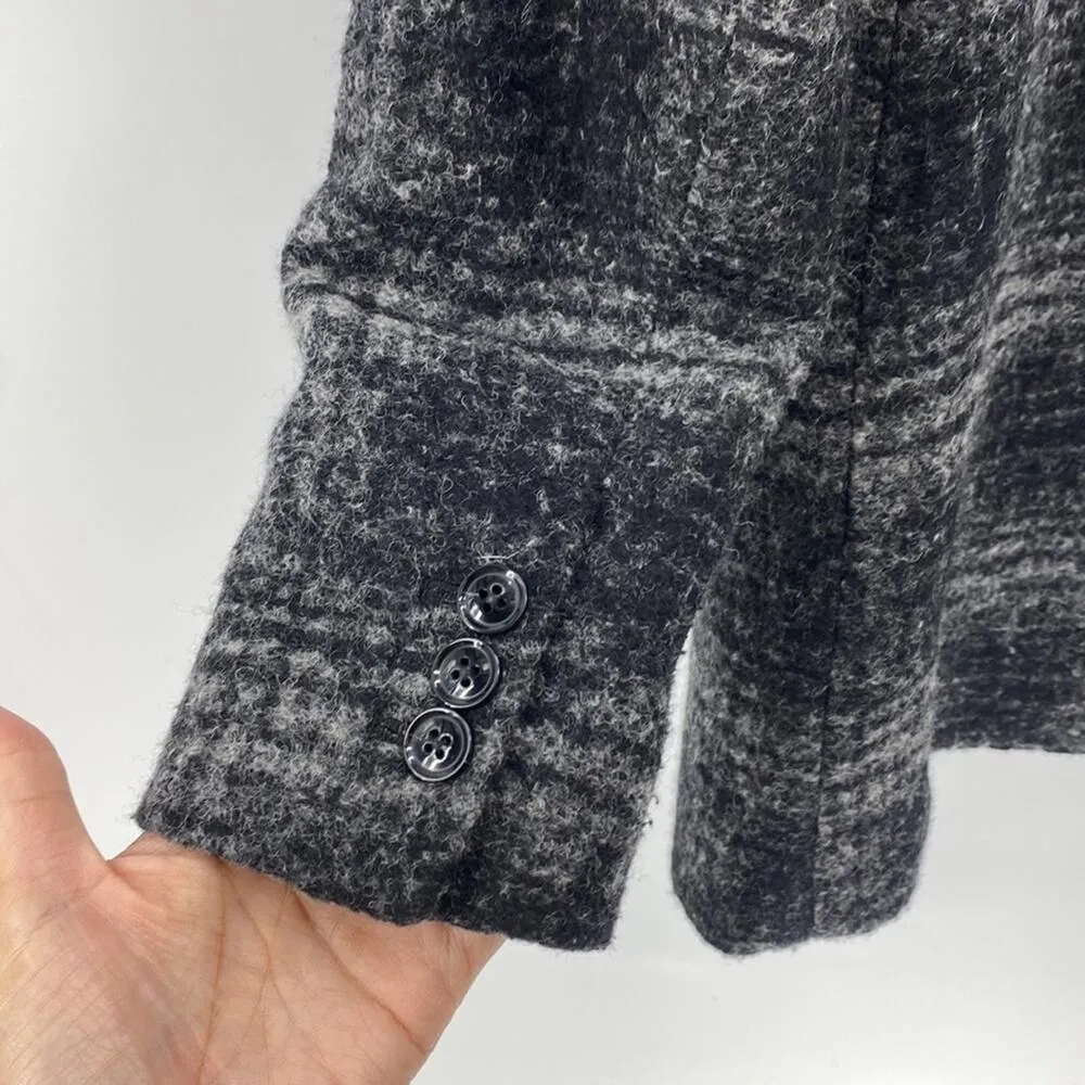 Banana Republic plaid wool blend open front longline academia preppy classic  6 - Image 8