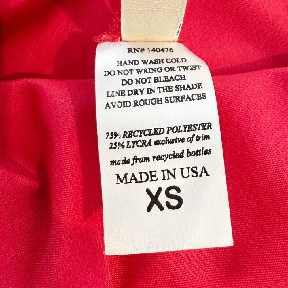 NWT Faherty REVERSIBLE Women's Caicos Bathing Suit in Red White Blue Size XS - Image 5