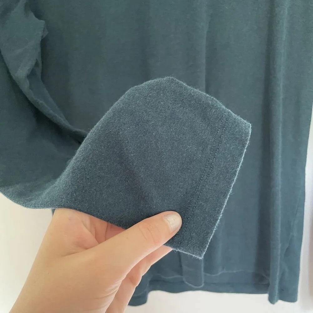 Time and Tru large turtleneck turquoise sweater casual long sleeves rayon cotton - Image 4