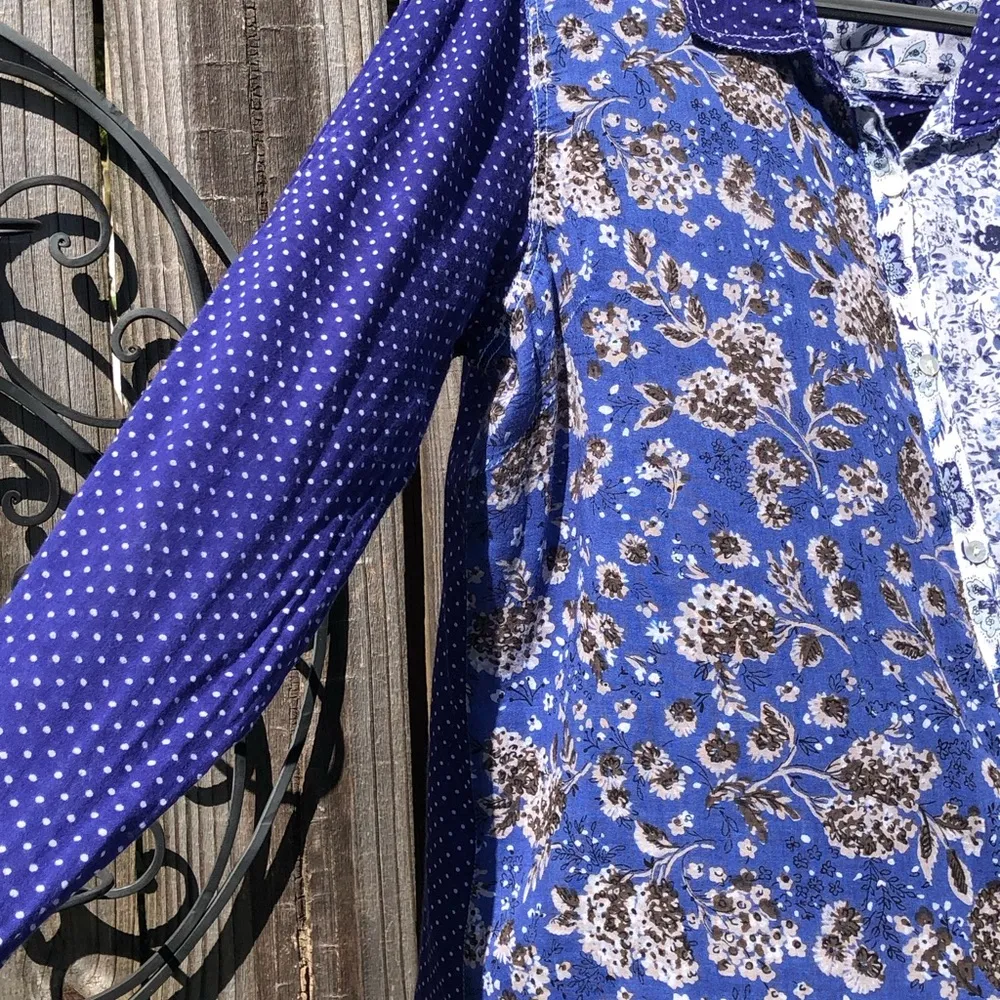 Floral Printed Blouse Western/Boho L Size L - Image 2