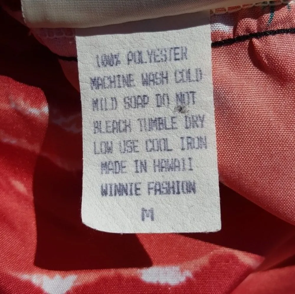 Winnie Fashion hawaii Hawaiian MuuMuu Hawaiian Dress Floral dress Red Size M - Image 13