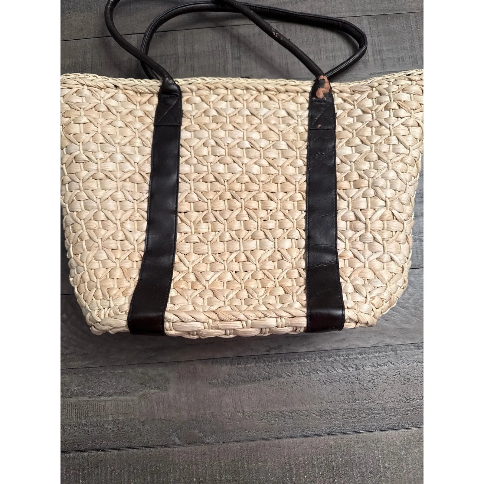 H&M Straw Small Tote Shoulder Bag - Image 3
