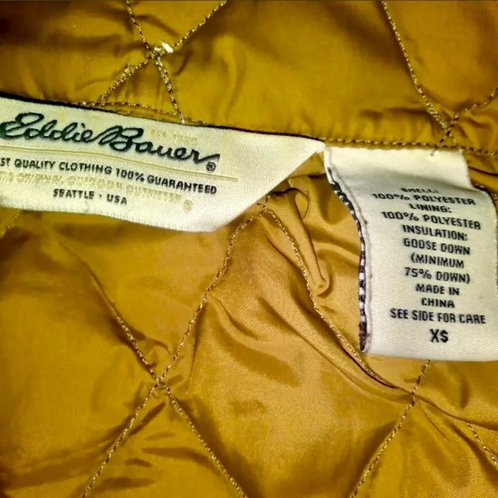 Eddie Bauer cream color Goose Down puffer Vest - Image 10