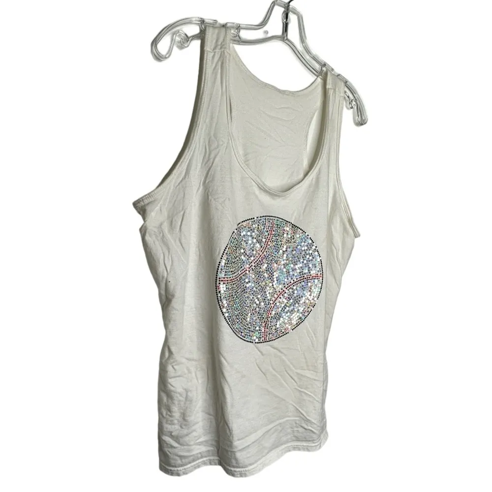 Glitsy Baseball Tank Top Size M - Image 12