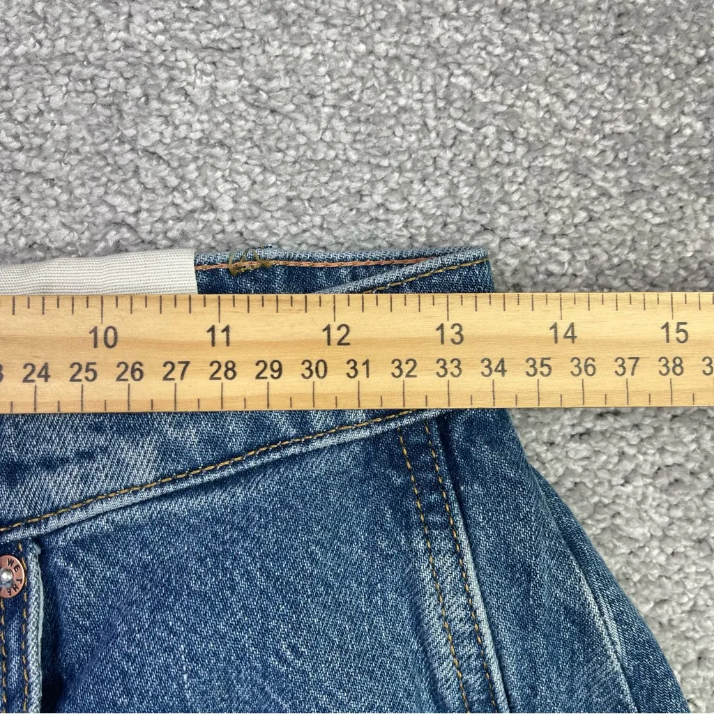 We The Free Crvy Venus Jeans Women’s 26 Short Blue Barrel Mid-Rise Button Fly - Image 10