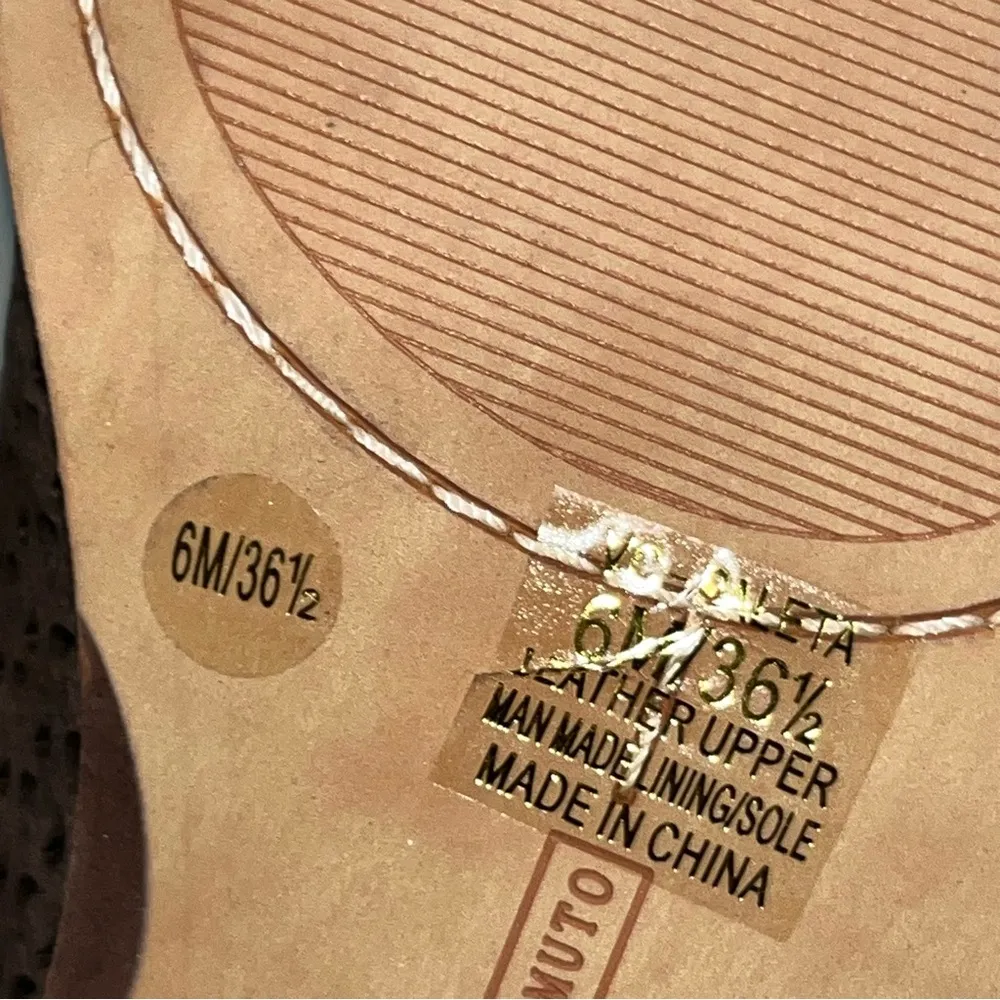 NEW Vince Camuto Brown Leather Paleta Perforated Booties Boots Shoes size 6 - Image 8