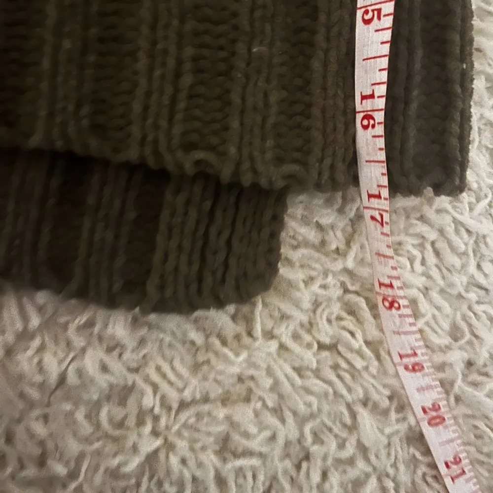 aerie army green knit pullover sweater size xsmall - Image 4