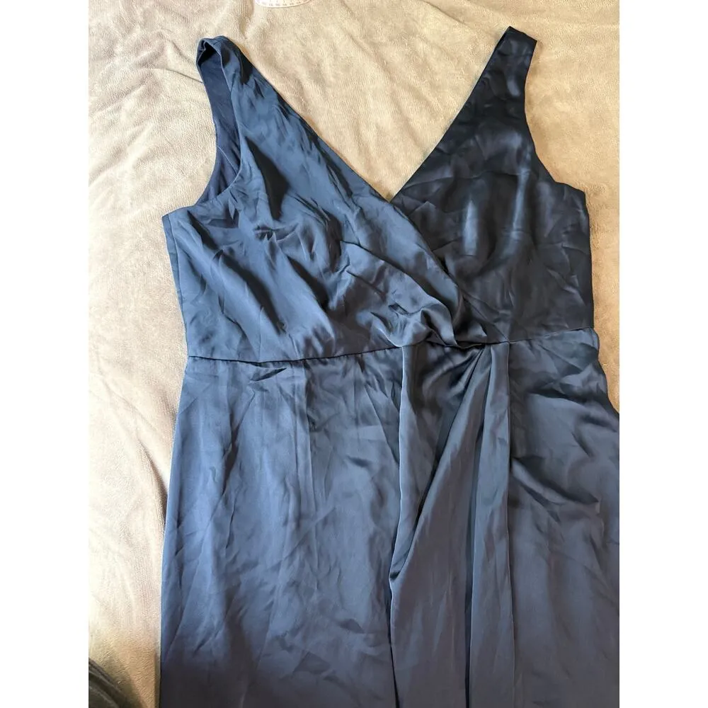 NWOT After Size Formal‎ Gown DRAPED TULIP BRIDESMAID DRESS Size 22 W Blue - Image 5