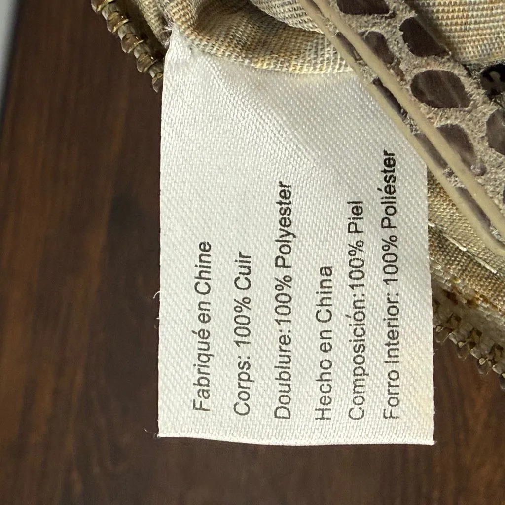 Elliott Lucca Women’s wristlet envelope wallet snakeskin print leather silver ch Black - Image 6