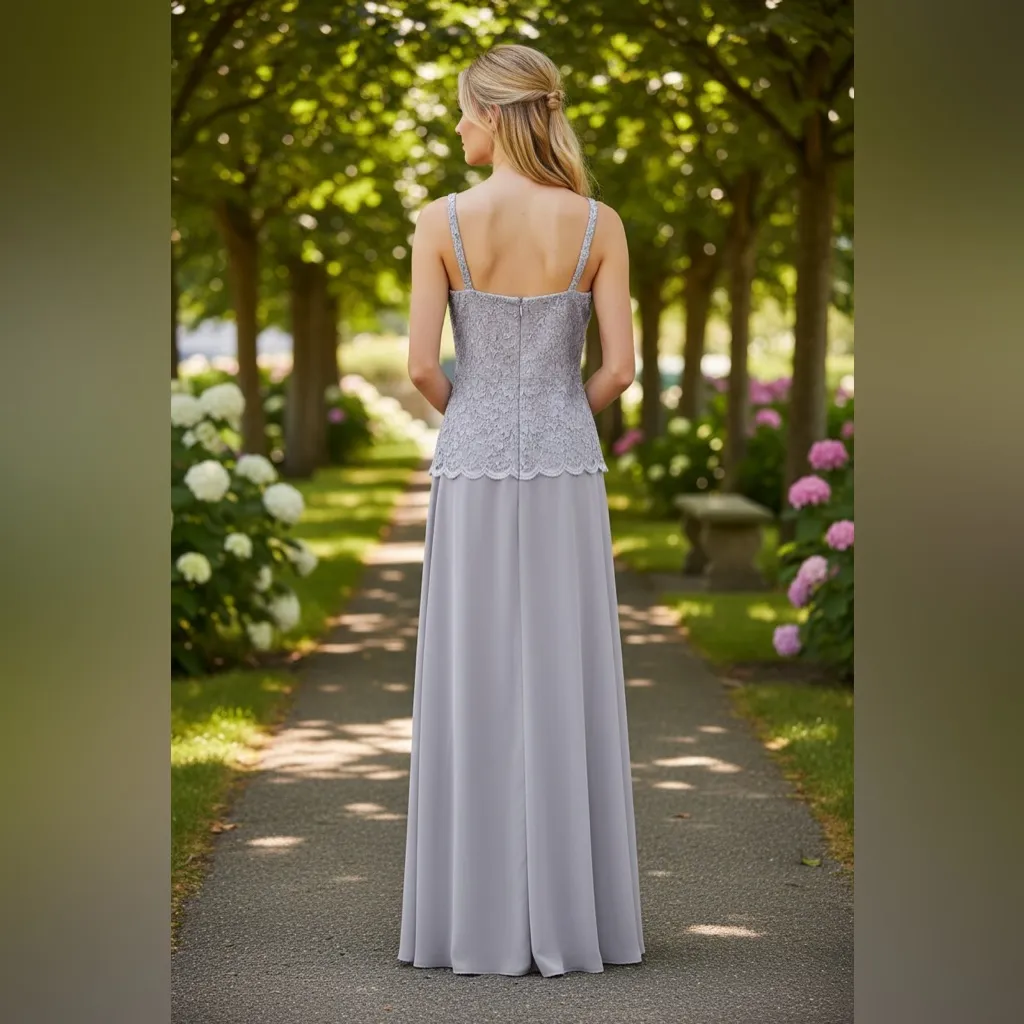 NWT Marina Long Mother of the Bride Jacket Gown Set Light Blue 4 - Image 7