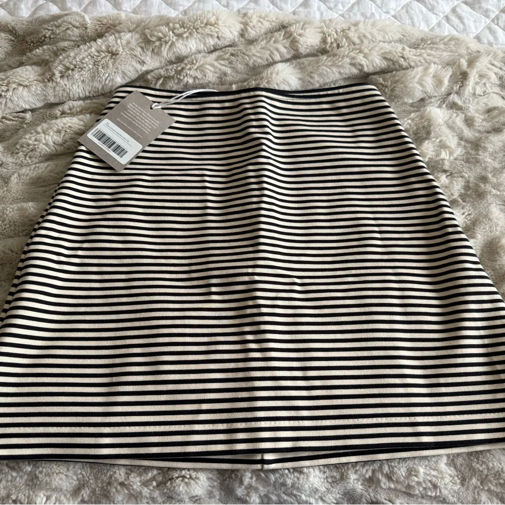 Everlane dream mini skirt, nwt, size xs. Striped. Pet and smoke free home. - Image 5