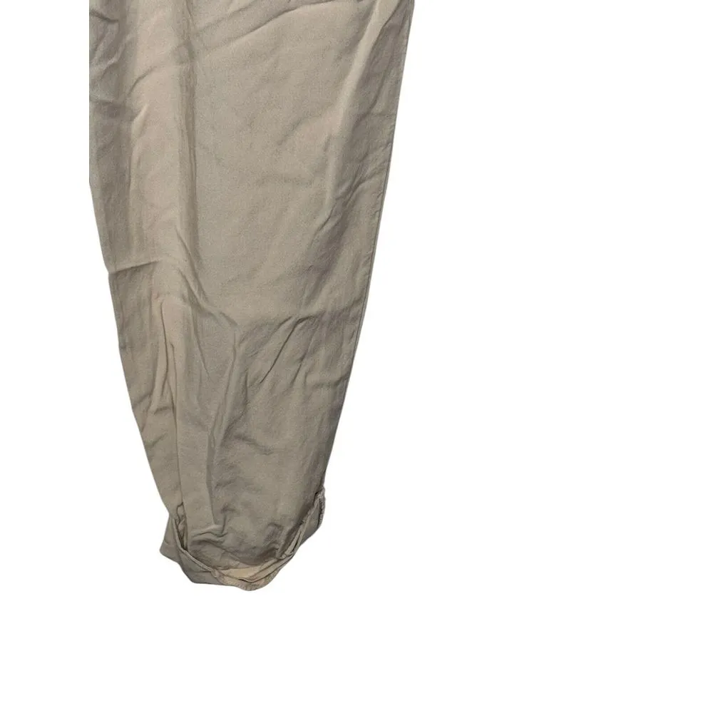 Guess Womens Track Pants Drawstring Pull On Stretch Casual‎ Beige Size Medium - Image 6
