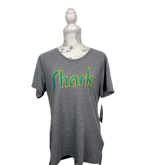 Fanatics NHL San Jose Sharks Women's Size M Gray‎ Tee NWT - Image 6