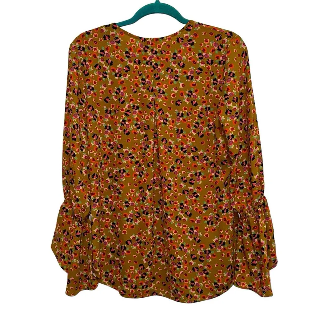 Cabi Burnished Floral V Neck Blouse - Image 3