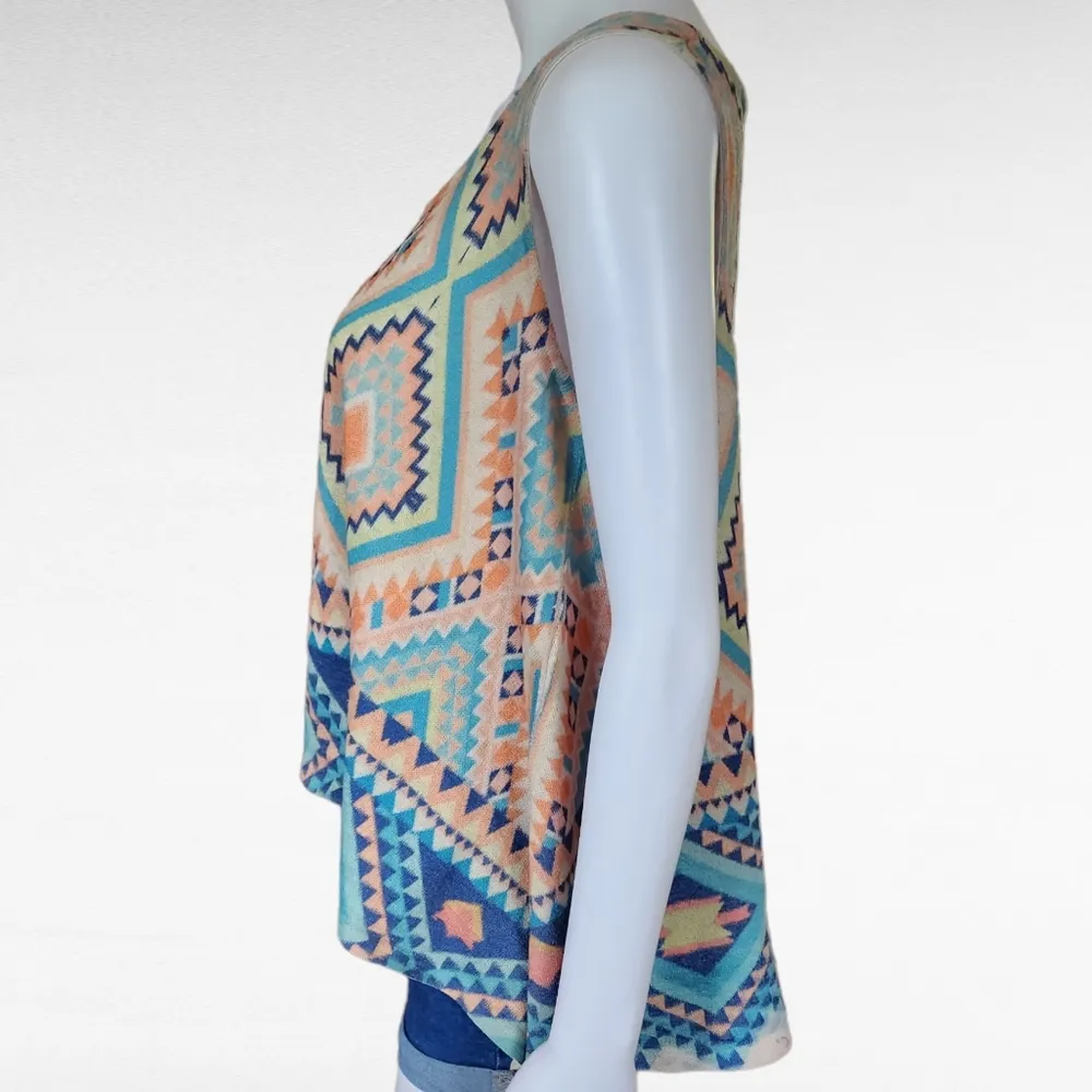 Buckle  Blu Pepper Multicolored Aztec High Low Swing Tank Size Medium - Image 2