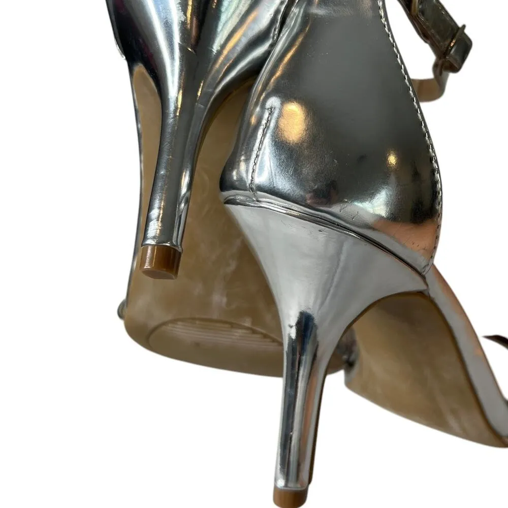 Candie's Open Toe Pumps Size 6.5 Ankle Strap Heels Evening Formal Party Shoe - Image 7