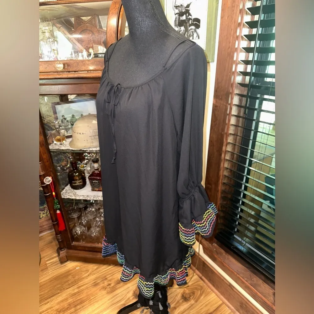 Vava by Joy Han Black Open Shoulder Mini Dress Medium - Image 10