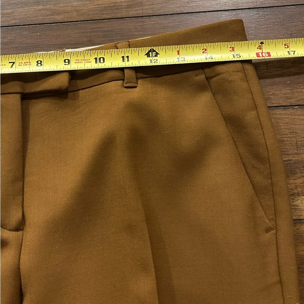 Max Mara Studio Tan Lightweight Wool Elastane Trouser Pants Size 6 MSRP 450.00 - Image 7