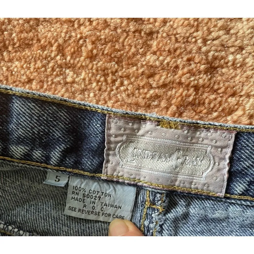 Vintage JCPenney High Waist Mom Jeans Tapered Leg Blue 100% Cotton Size 6 - Image 2