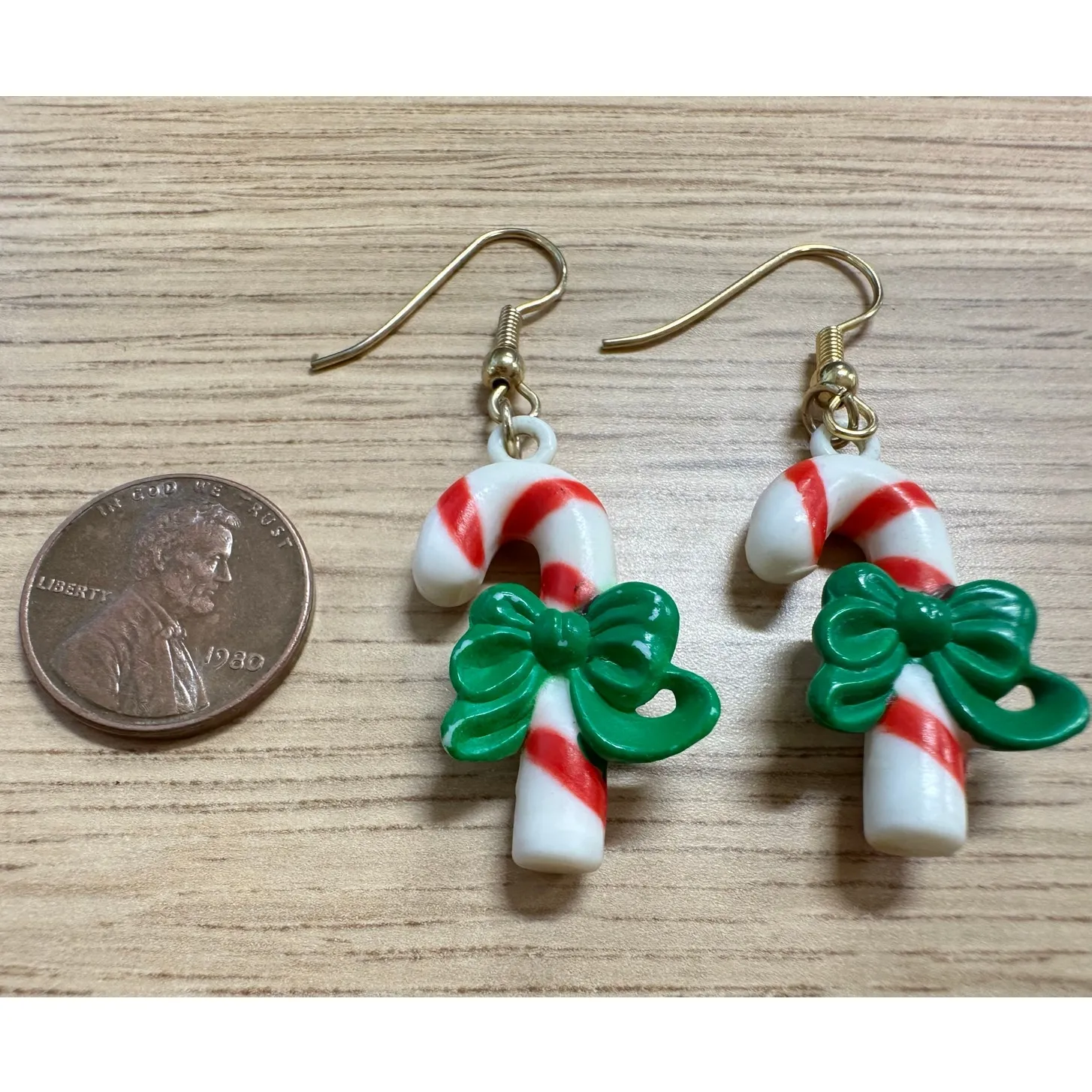 Candy Cane Earrings Red - Image 3