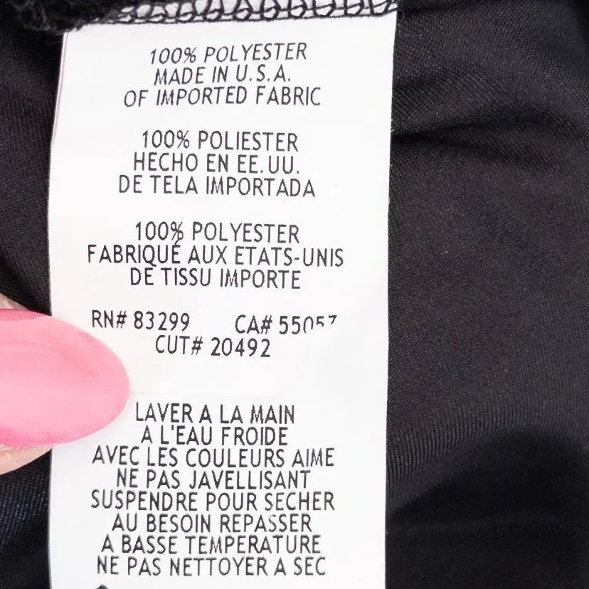 Y2K Bebe Womens Dress Size M Black Satin Slip Midi Minimalist 90s‎ Party Cowl - Image 8