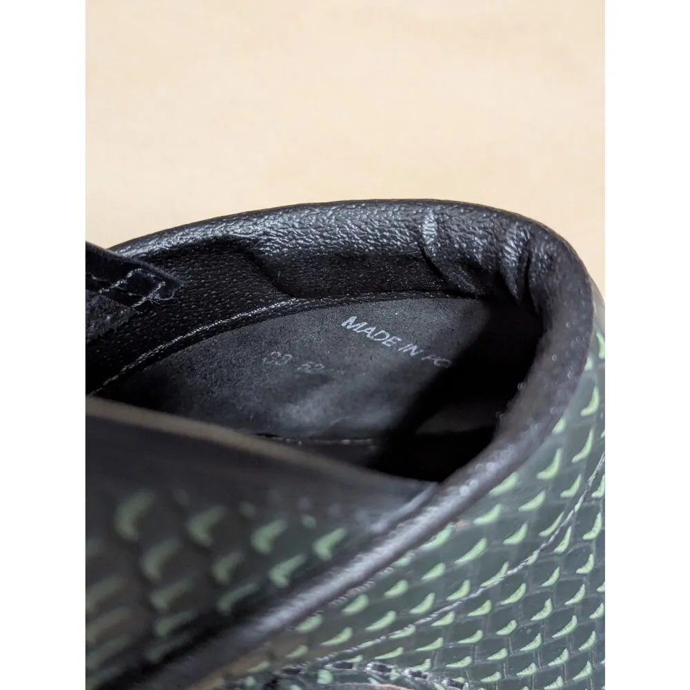 Sanita Green Snake Print Clogs Reptile Textured Chunky Comfort Shoes Womens 7.5 - Image 7