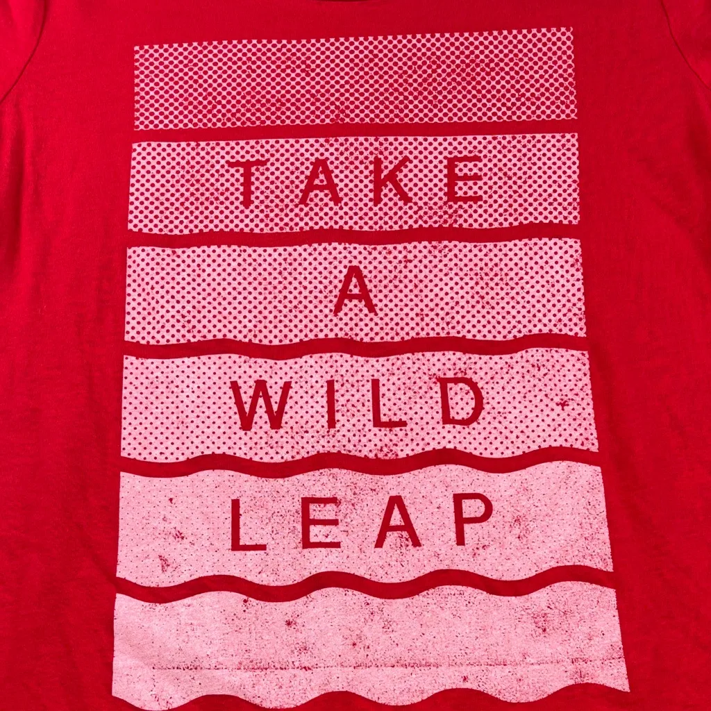 Vibrant Red Graphic Tee - Take‎ a Wild Leap new with tags women's size XS - Image 2