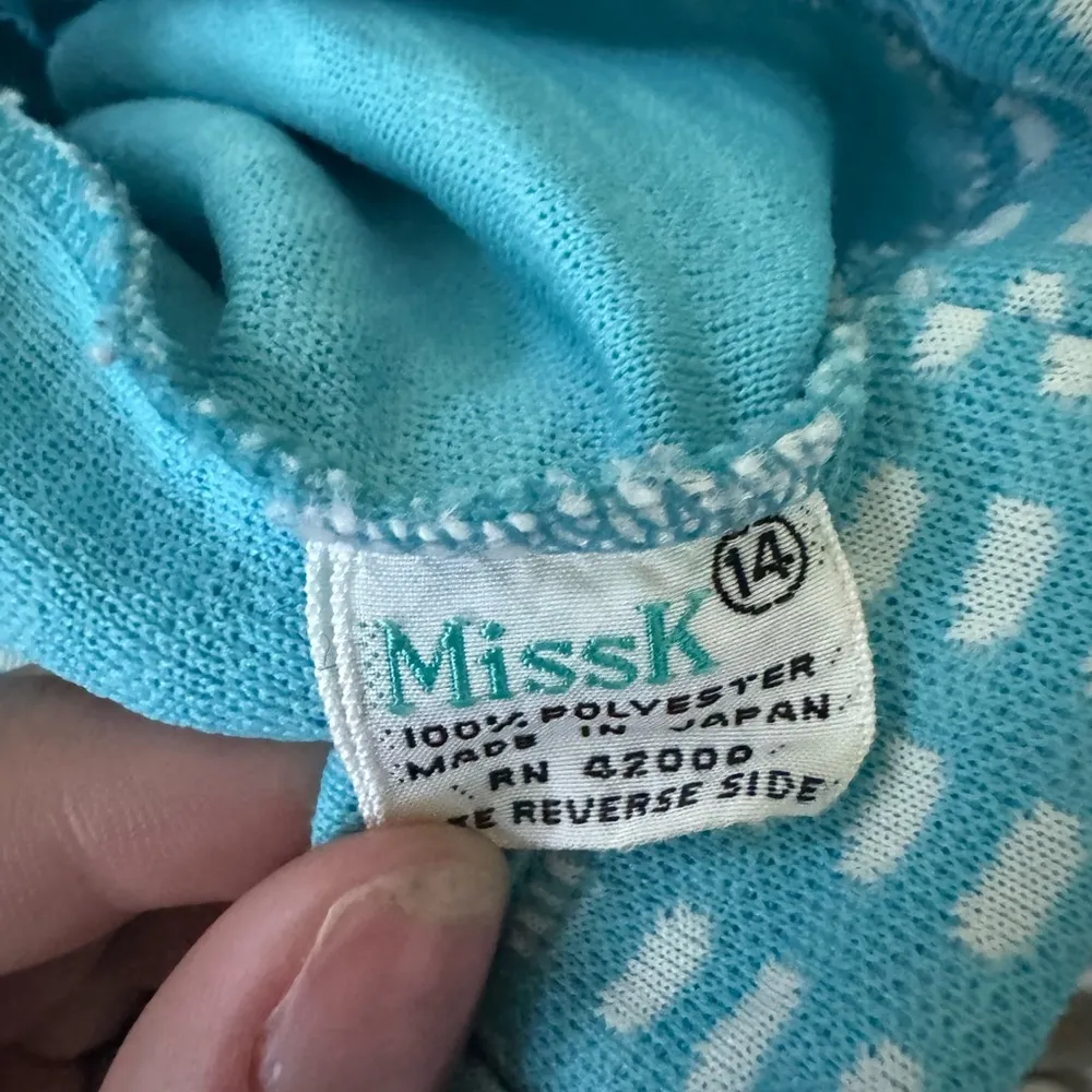 Vintage High waisted Blue Patterned Women's Shorts🫧 Size 14 - Image 3