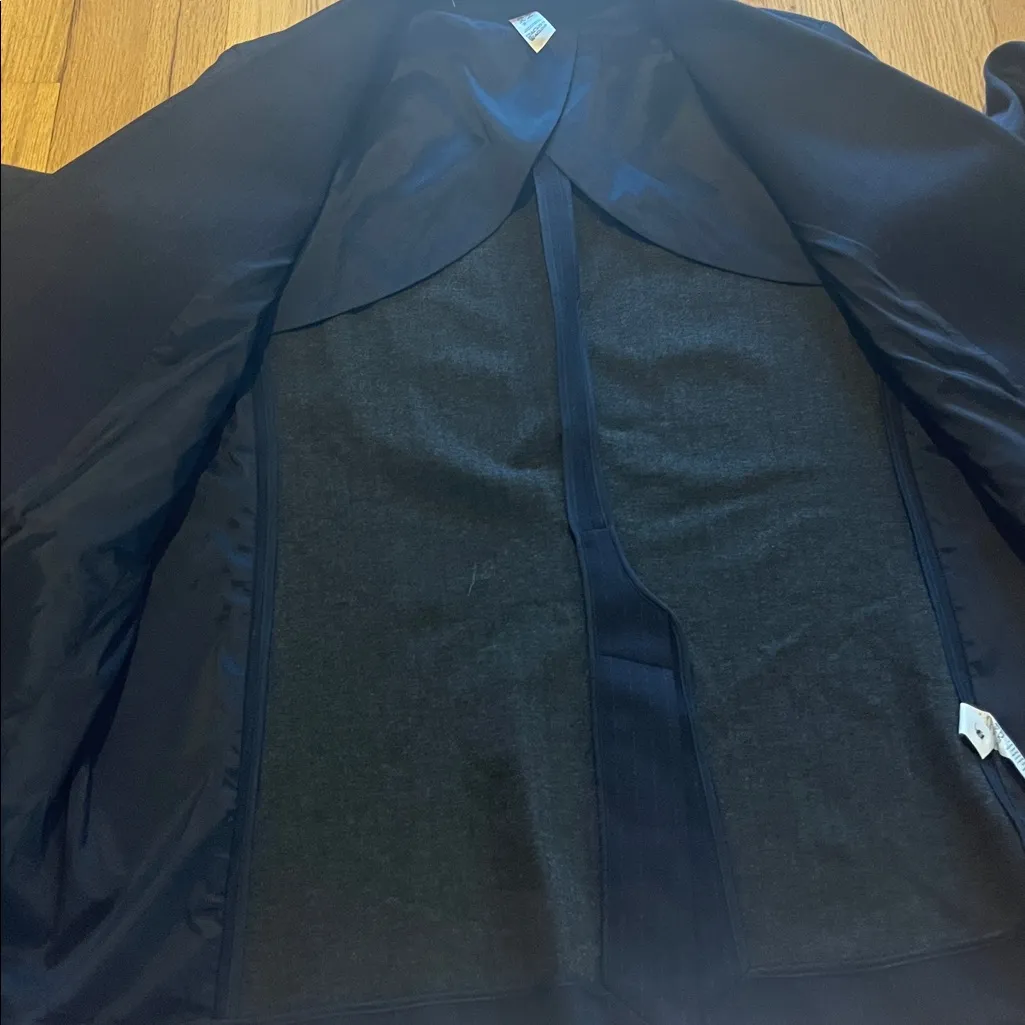 Spanx Navy Blue The Perfect Collarless Blazer Sz L - Image 6