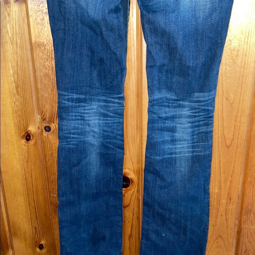 Classic Blue Straight Leg Jeans Casey k slim boot low rise jeans size 27 - Image 7
