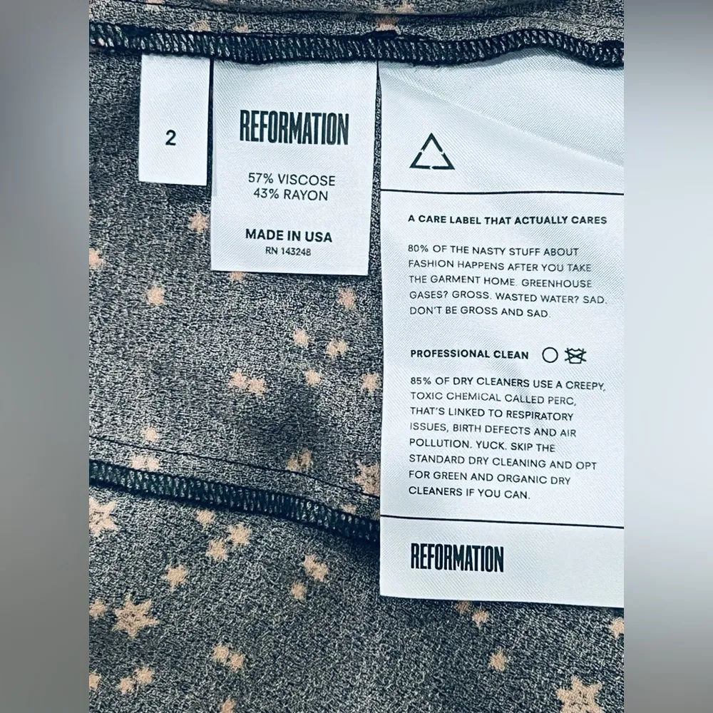 Reformation Orchid Maxi Dress Black Galactic Plunging V Neck
Wrap Size 2 - Image 12